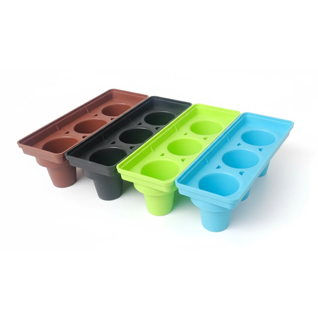 ABS Fibre Cylindrical 3 Slot Cup Holder — view 8
