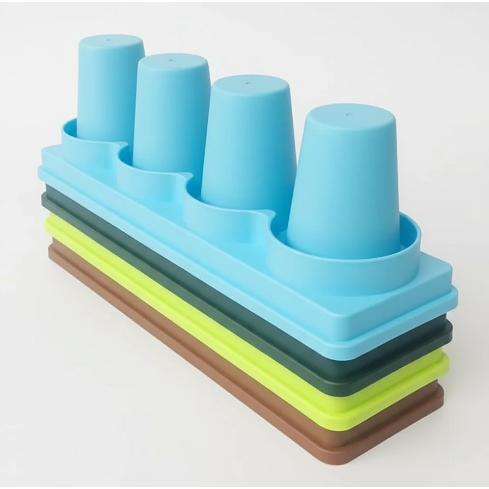 ABS Fibre Cylindrical 4 Slot Cup Holder — view 5