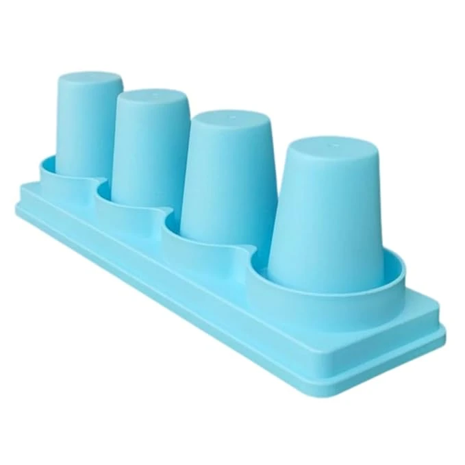 ABS Fibre Cylindrical 4 Slot Cup Holder — Blue