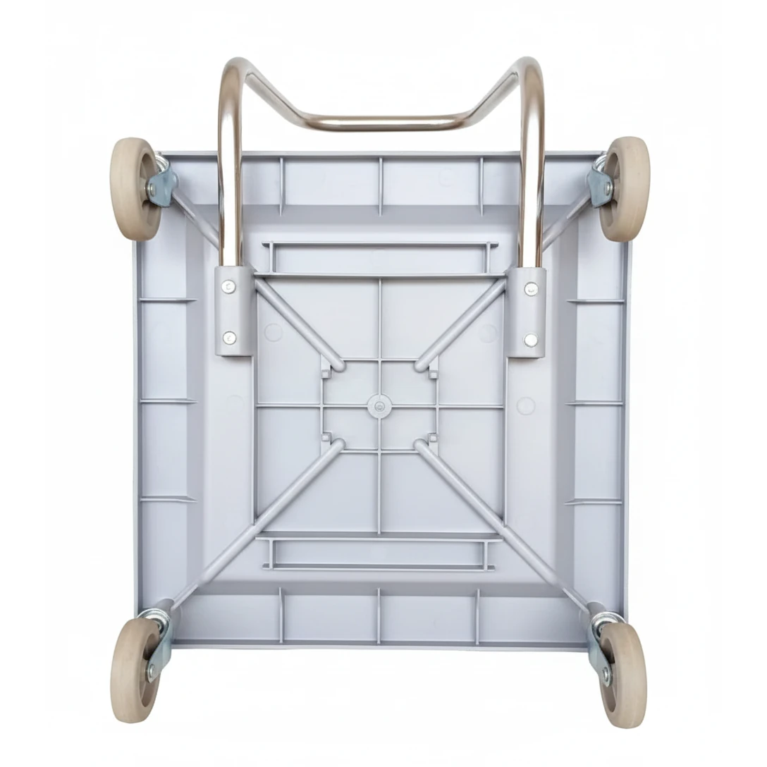 Premium Fibre White Glass Rack Trolley — view 6