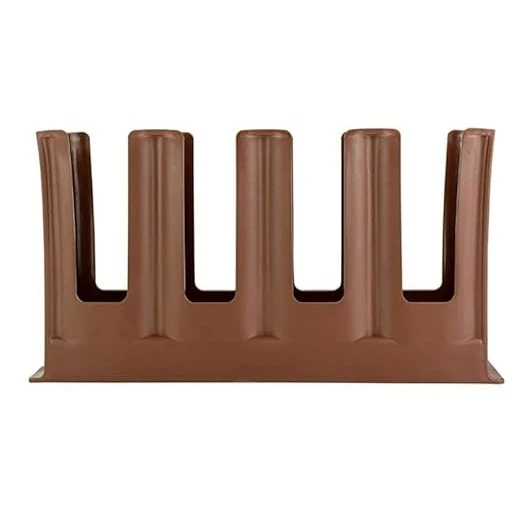 ABS Fibre Straight 4 Slot Cup Holder — Brown