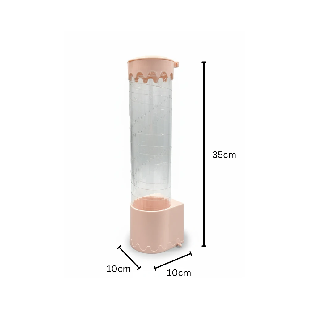 Plastic Mountable Paper Cup Holder/Dispenser — view 2