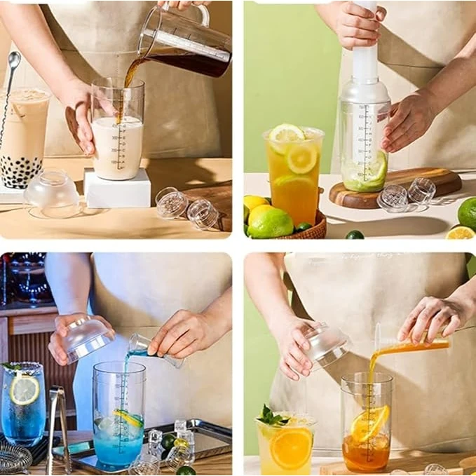 PC Cocktail Shaker with Measurements — view 3