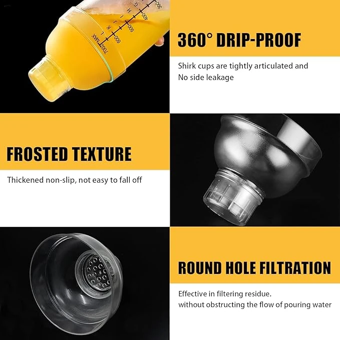 PC Cocktail Shaker with Measurements — view 7