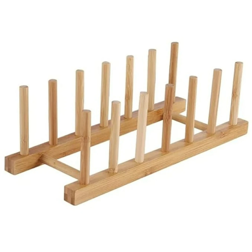 Wooden Multipurpose Bamboo Rack — 6 Slots