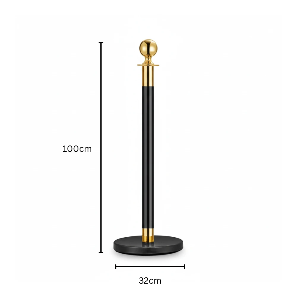 Spare for Queue Manager - Black + Golden Pole with Top Ball | Single pc Box Packing — view 2