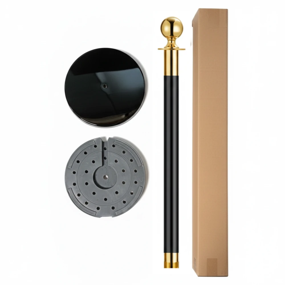 Spare for Queue Manager - Black + Golden Pole with Top Ball | Single pc Box Packing — view 5