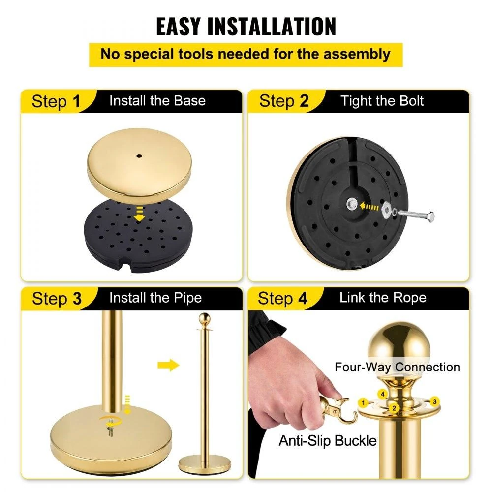 Spare for Queue Manager - Golden Pole with Top Ball | Single pc Box Packing — view 3