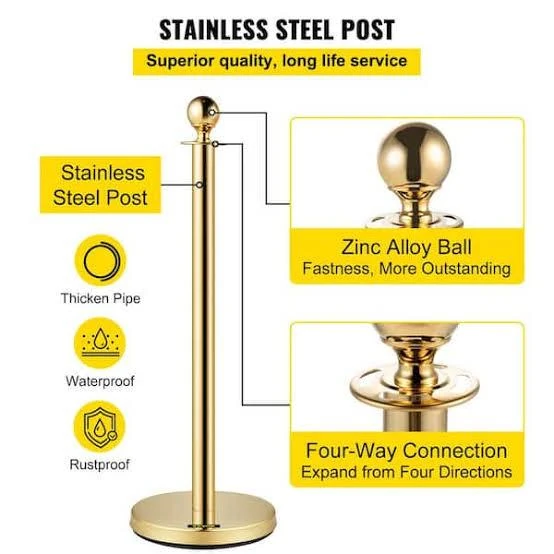 Spare for Queue Manager - Golden Pole with Top Ball | Single pc Box Packing — view 5