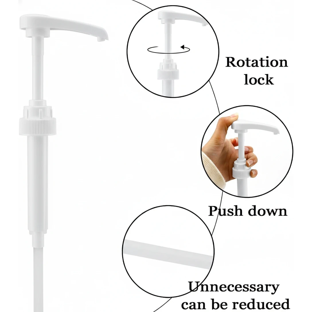 Spare for Glass Syrup/Sauce/Liquid Dispenser - Plastic Pump Head — view 2