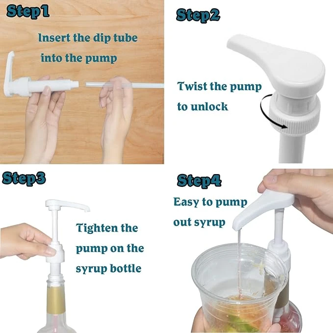 Spare for Glass Syrup/Sauce/Liquid Dispenser - Plastic Pump Head — view 3