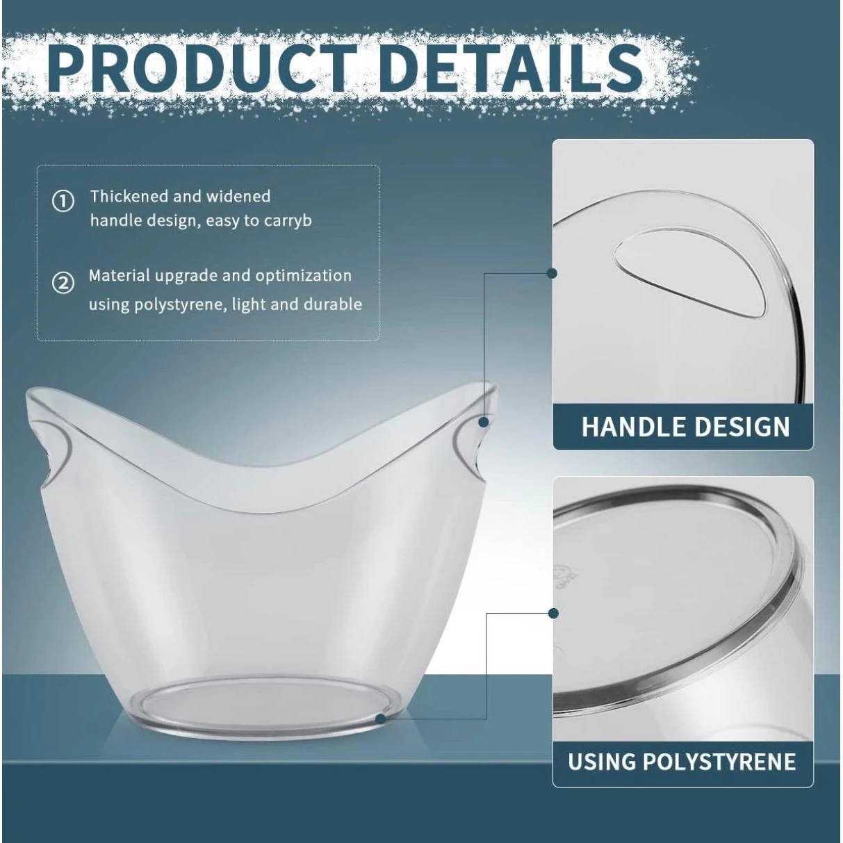 PC Heavy U-Shaped Wine Bucket — view 7