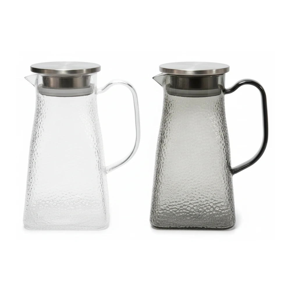 VAMA Square PC Jug with SS Lid - 1500ml | Dual Pour Design (Wide Flow & Strainer) | Single pc Box Packing — view 8
