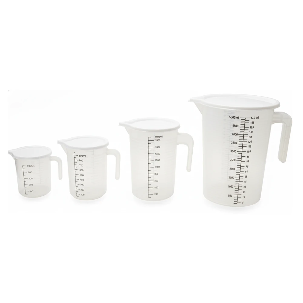 Virgin Plastic Jugs with Measurements + Lid — view 7
