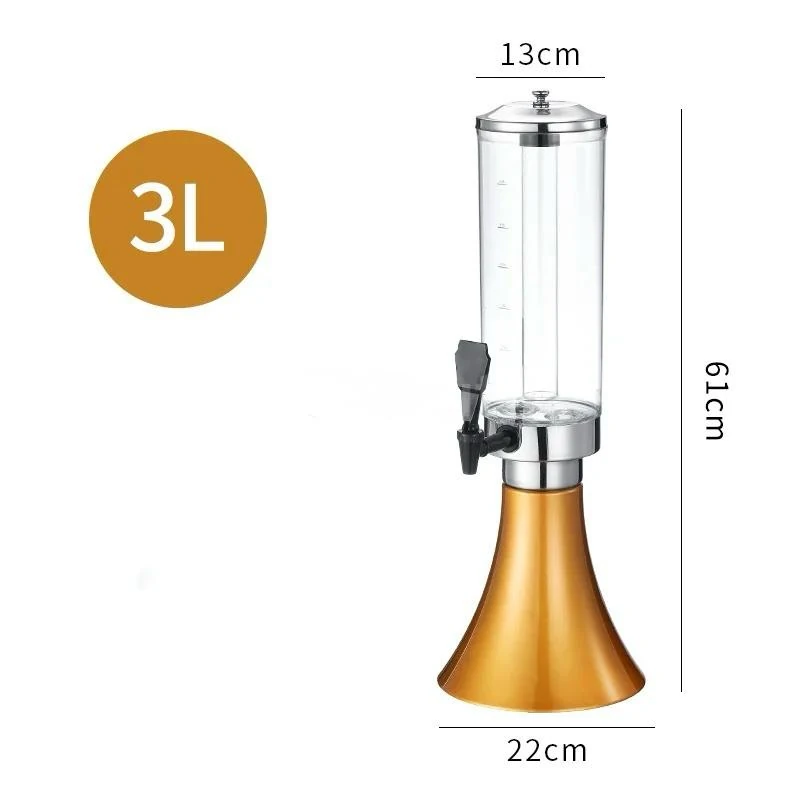 Beer Tower with SS Gel Based Ice Tube & LED Lights - 3L — view 2