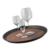 Anti Skid Tray - Heavy | Round | Wooden Finish with Side Ears | 16" — view 3