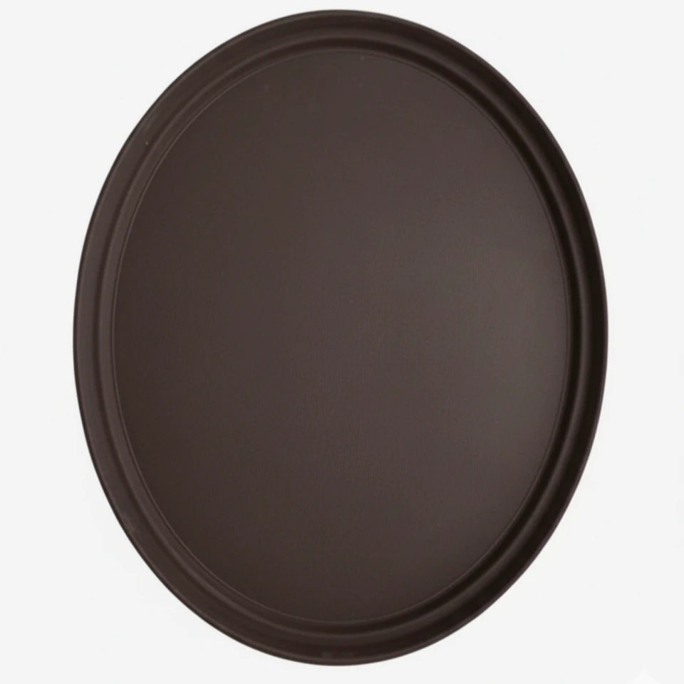 Anti Skid Tray - Premium | Oval | 25" — BROWN