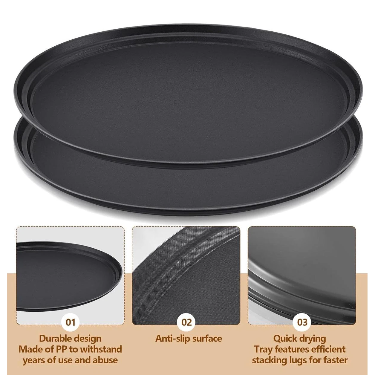 Anti Skid Tray - Premium | Oval | 25" — view 6