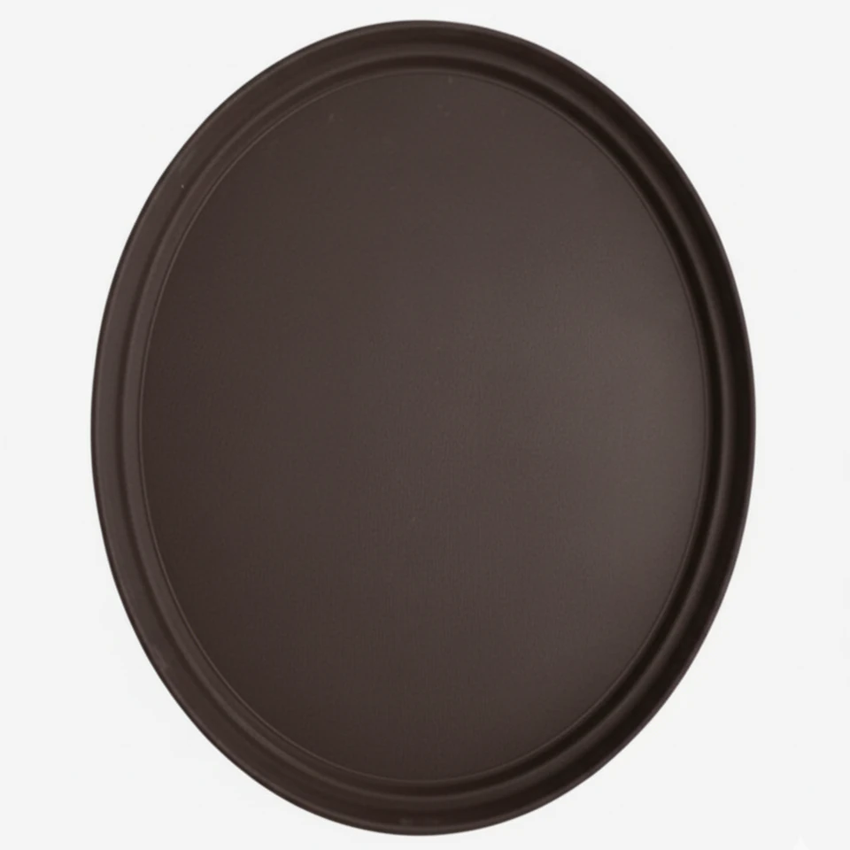 Anti Skid Tray - Premium | Oval | 27" — BROWN