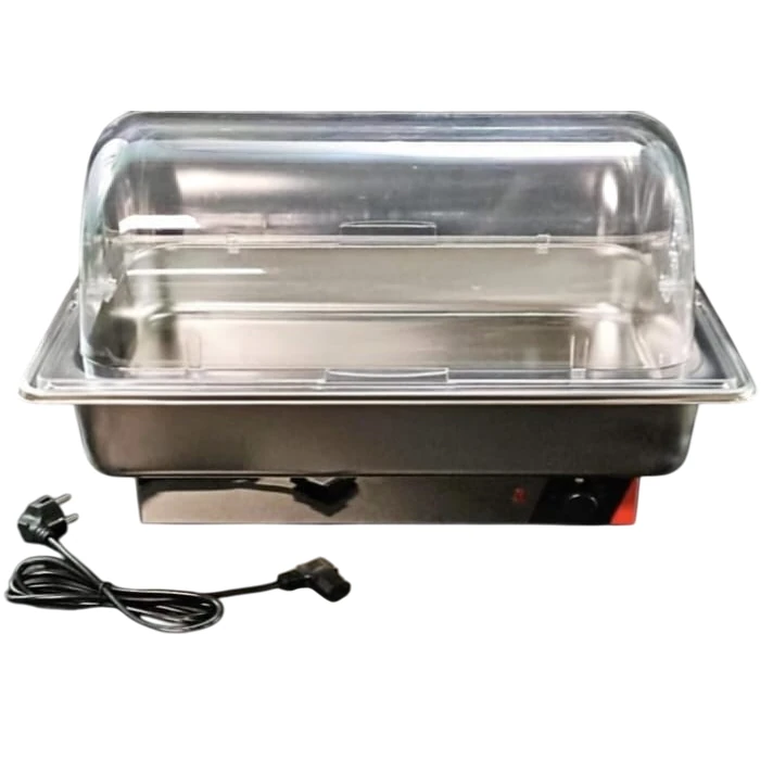 Electric Chafing Dish - Rectangle with PC Roll Top Lid — view 4
