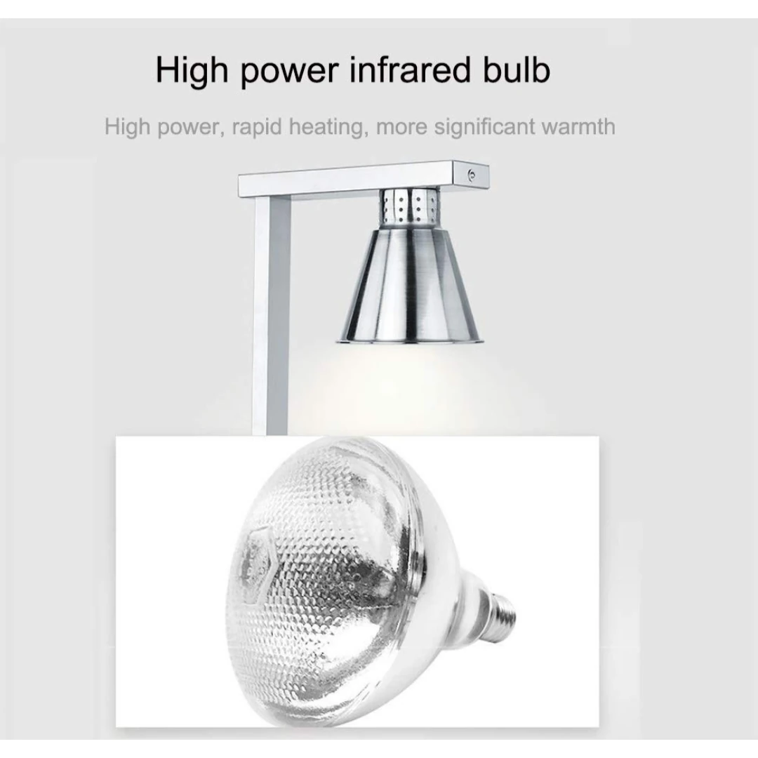 Electric Food Lamp Warmer - Double Head | Top + Bottom Heating — view 6