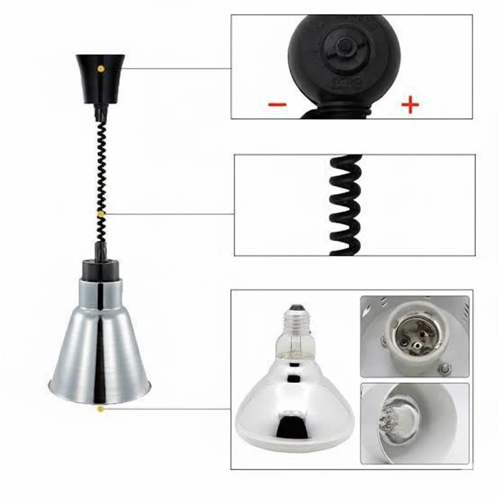 Electric Food Lamp Warmer - V Shaped Hanging Model — view 6