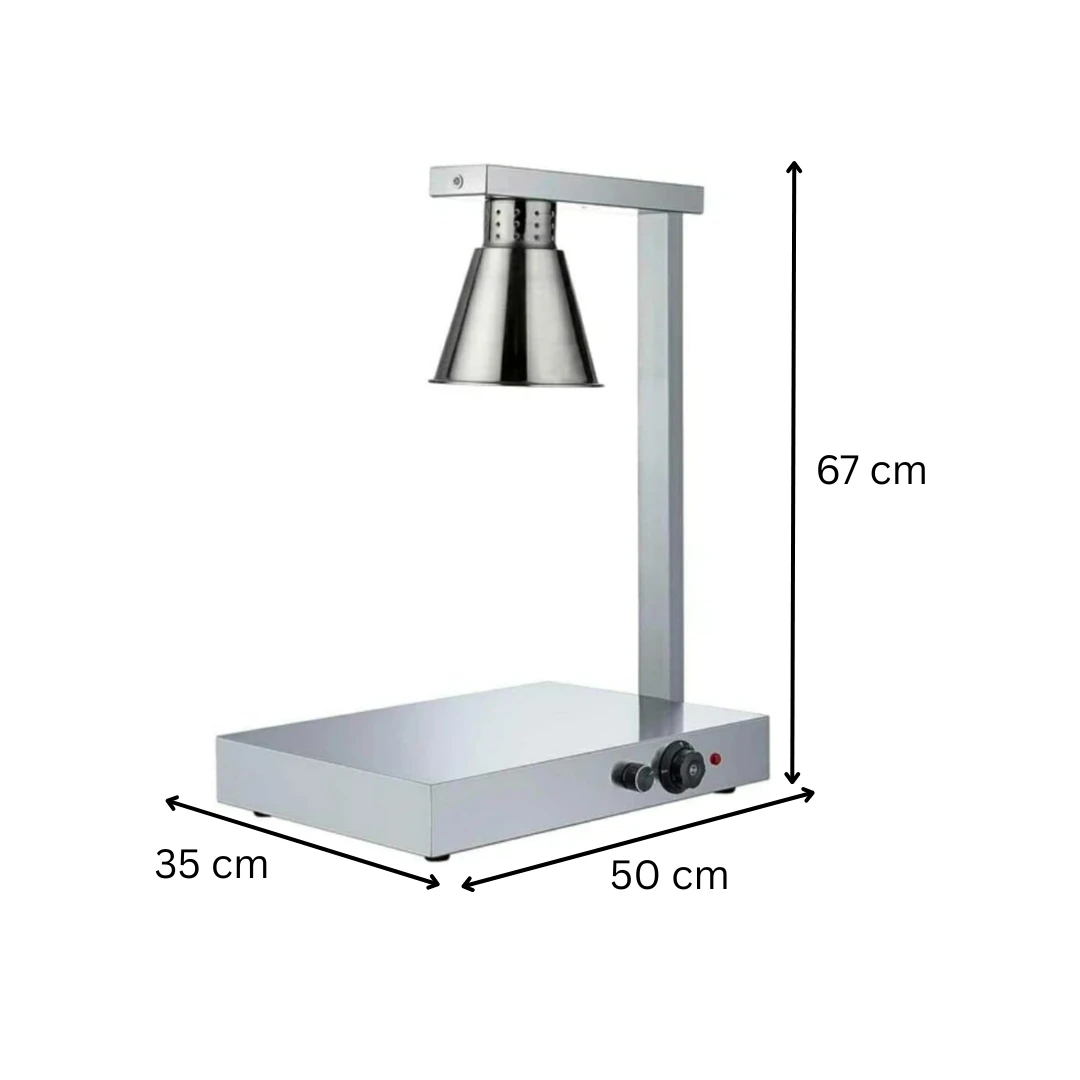 Electric Food Lamp Warmer - Single Head | Top + Bottom Heating — view 2