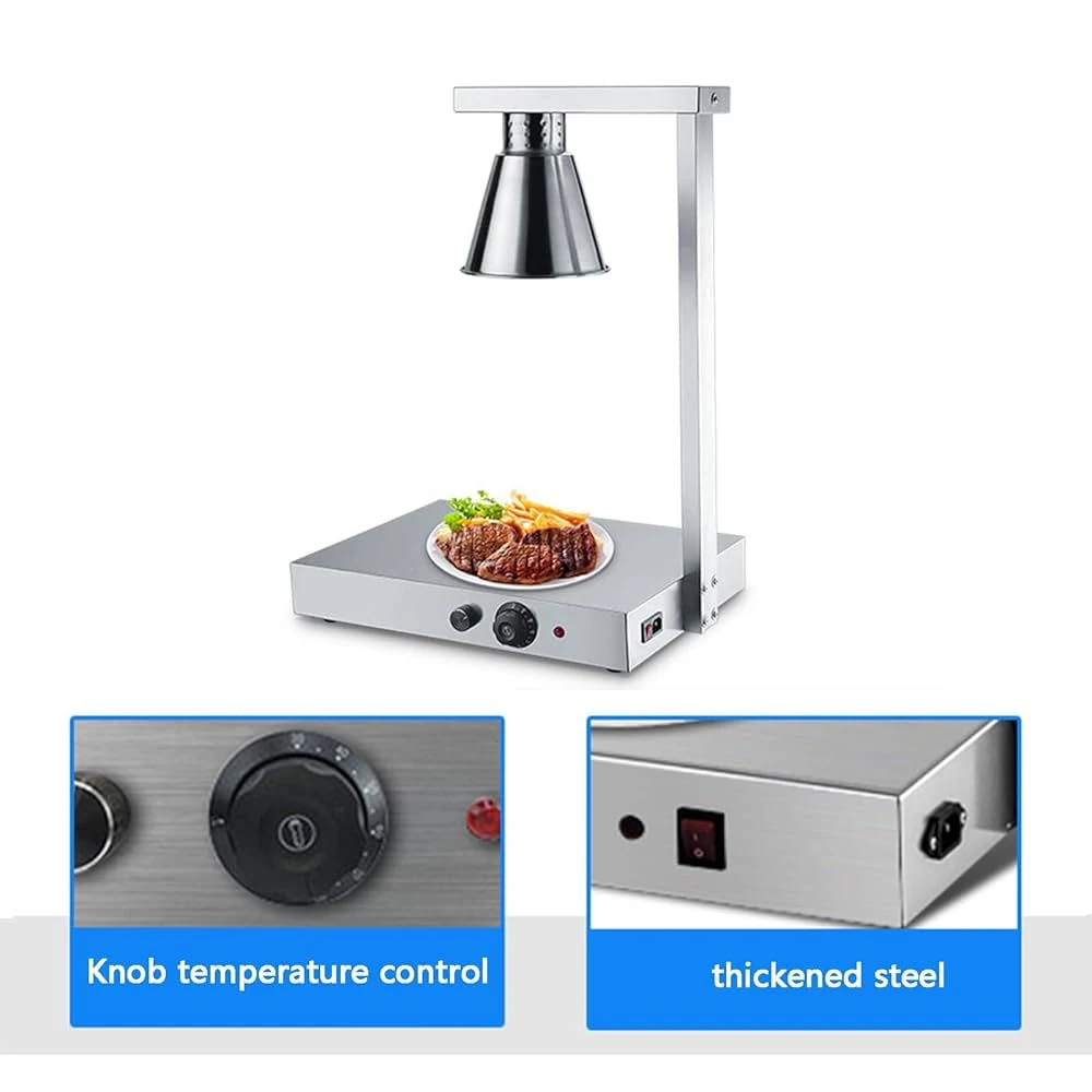 Electric Food Lamp Warmer - Single Head | Top + Bottom Heating — view 7