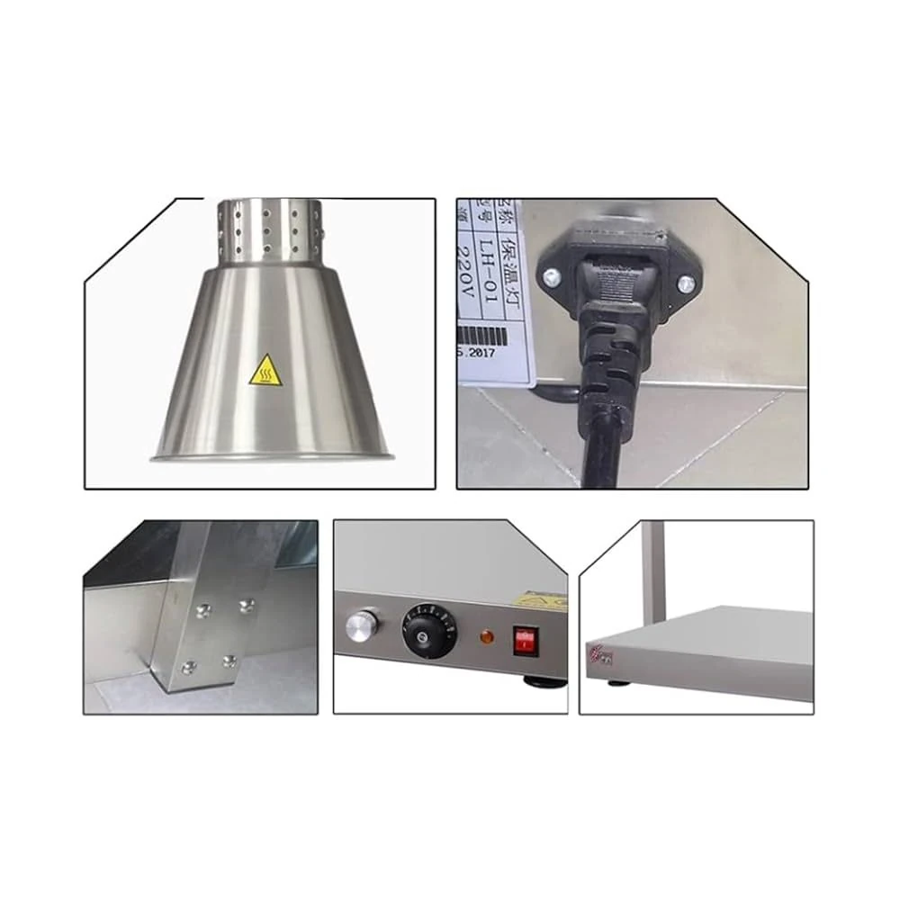 Electric Food Lamp Warmer - Single Head | Top + Bottom Heating — view 9