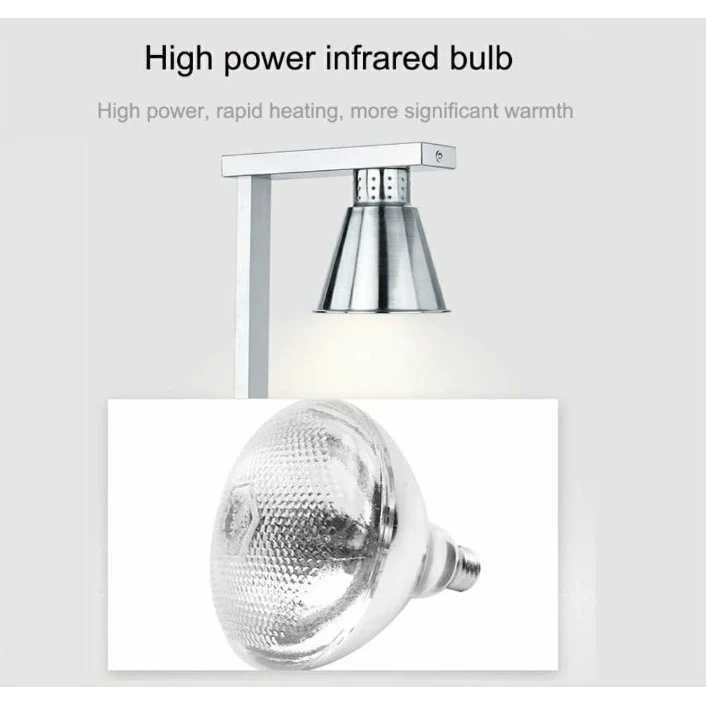 Electric Food Lamp Warmer - Triple Head | Top + Bottom Heating — view 5