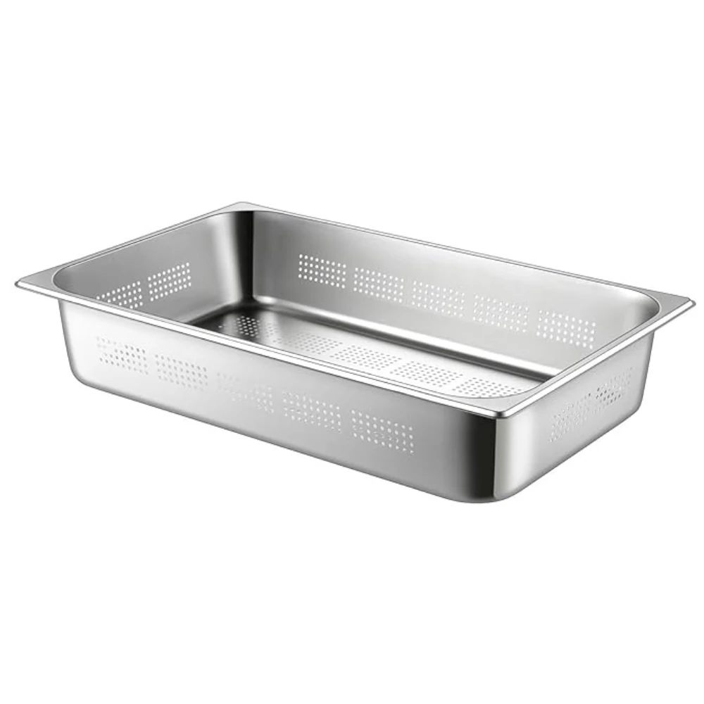 SS GN Pan Perforated 1/1 — {"Size":"100mm Depth","Capacity":"17.2L"}