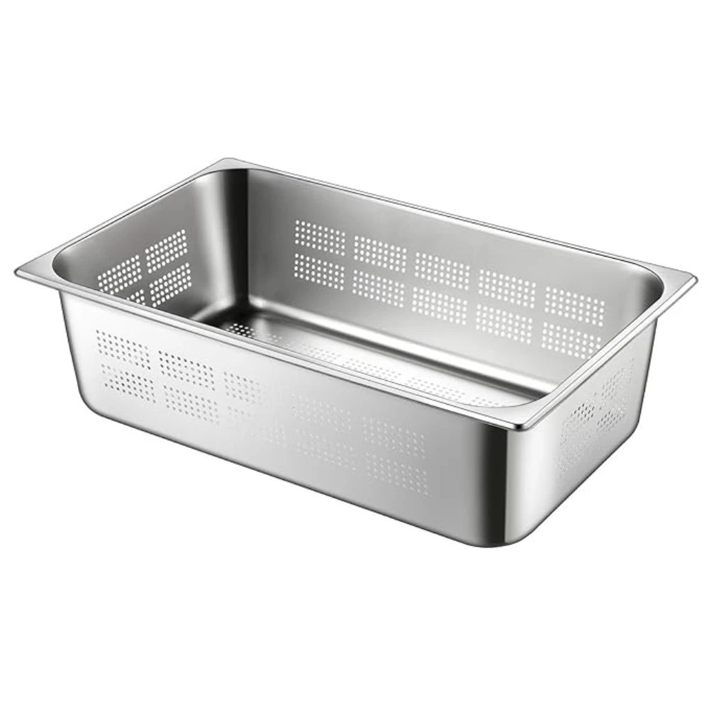 SS GN Pan Perforated 1/1 — {"Size":"150mm Depth","Capacity":"25.8L"}
