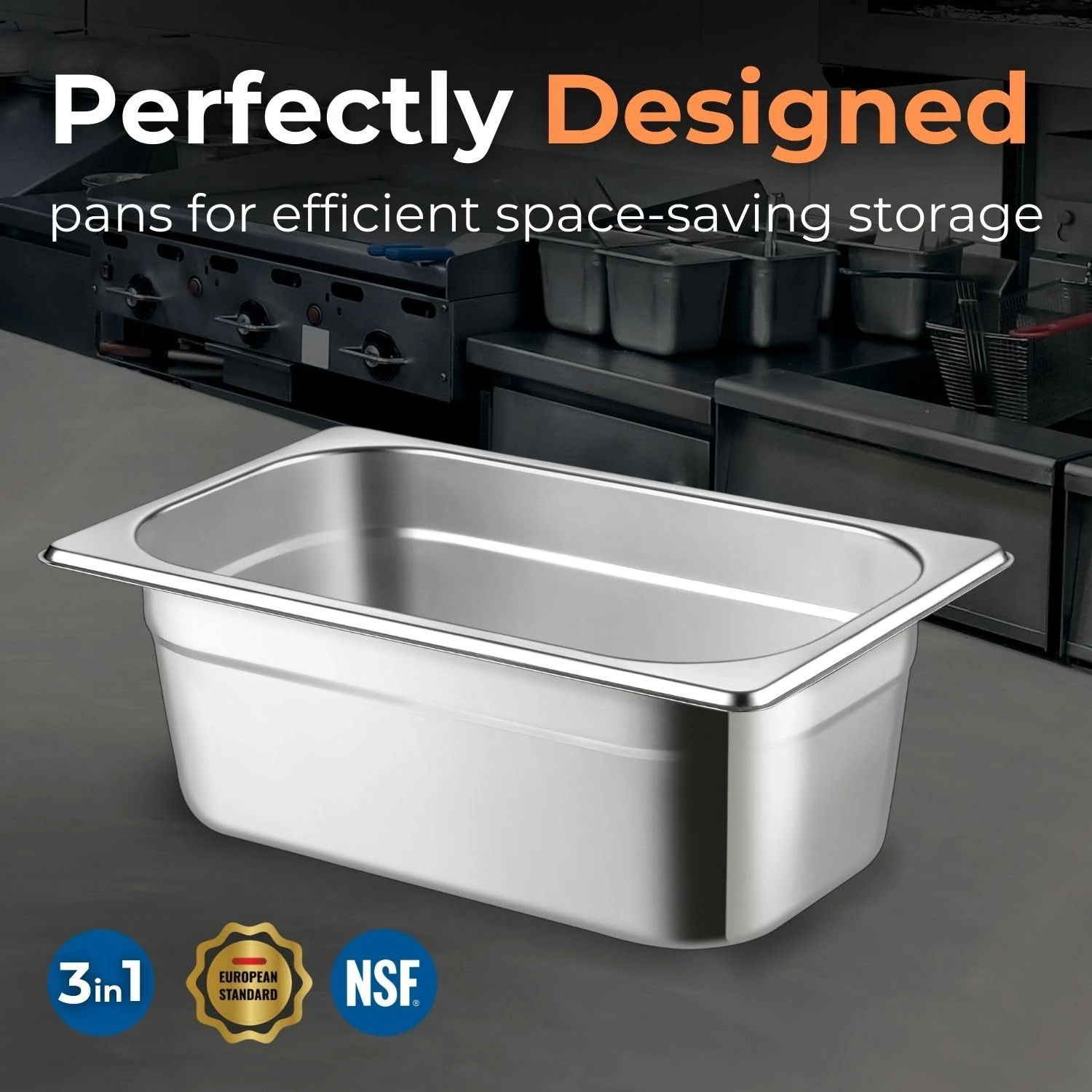 VAMA PC GN Pan 1/4 with NSF Certified Laser Logo — view 8