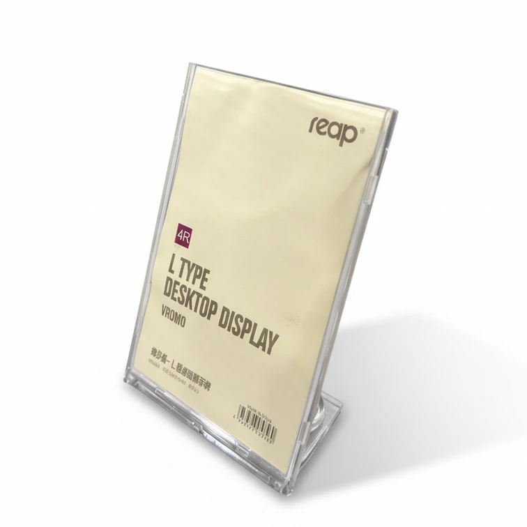 Acrylic L-Shaped Foldable Menu Display Stand — 4R