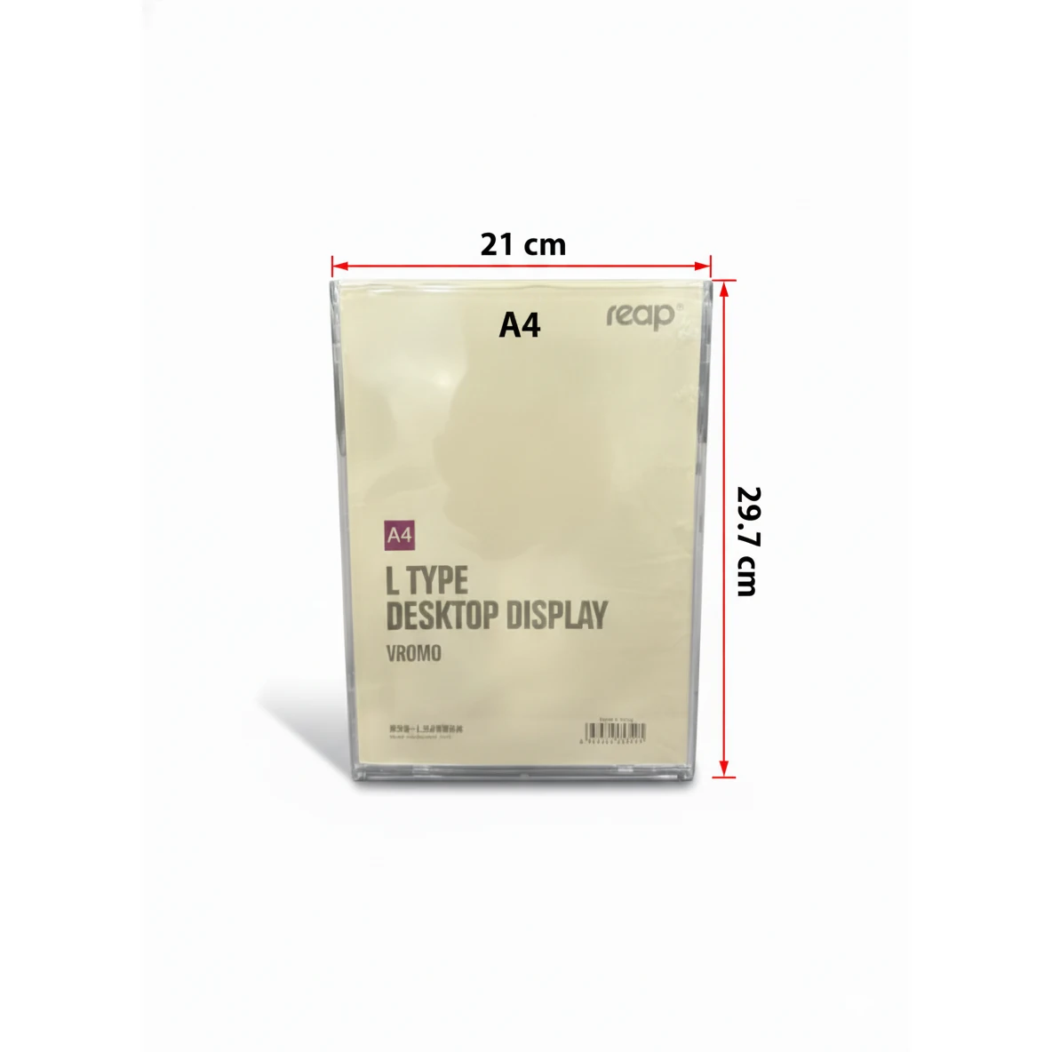 Acrylic L-Shaped Foldable Menu Display Stand — view 2