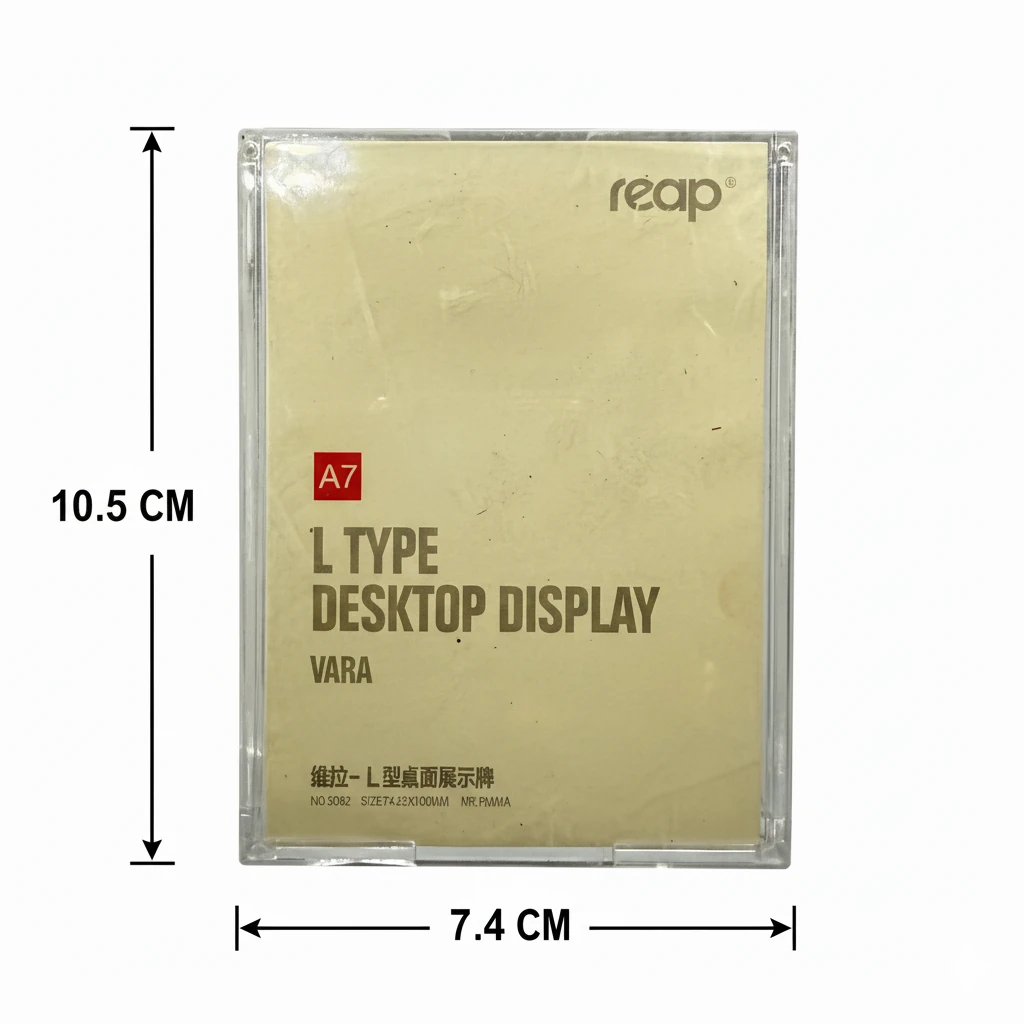 Acrylic L-Shaped Menu Display Stand — view 2