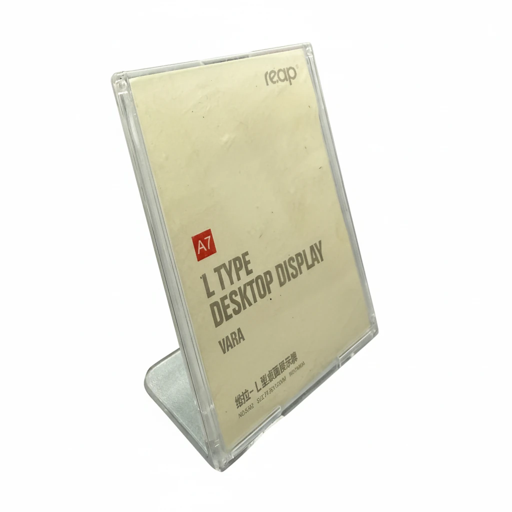 Acrylic L-Shaped Menu Display Stand — view 4