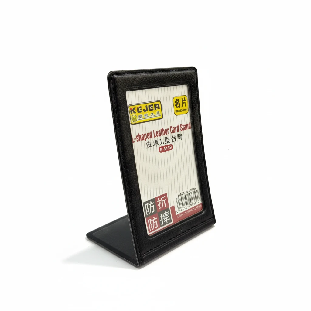 Rexine L-Shaped Menu Card Stand — BIG