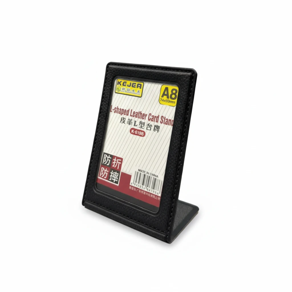 Rexine L-Shaped Menu Card Stand
