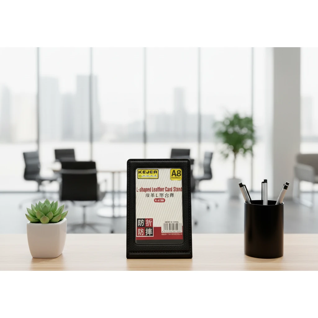 Rexine L-Shaped Menu Card Stand — view 4
