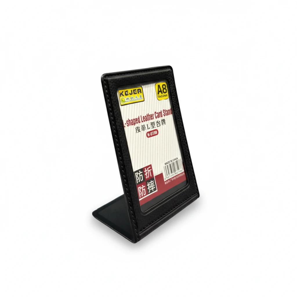 Rexine L-Shaped Menu Card Stand — view 5
