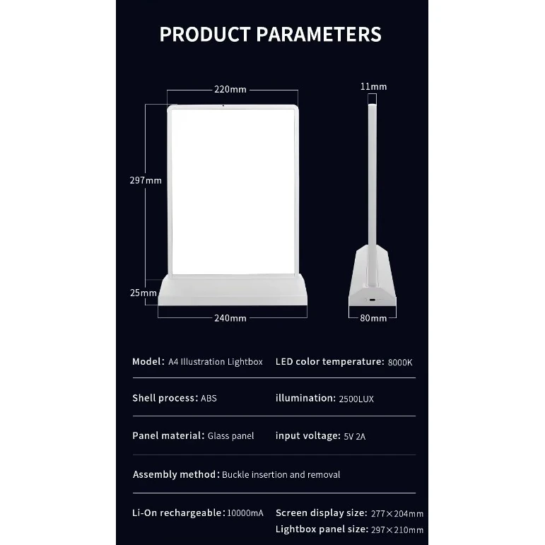 LED T-Type Menu Display Board | A4 — view 2