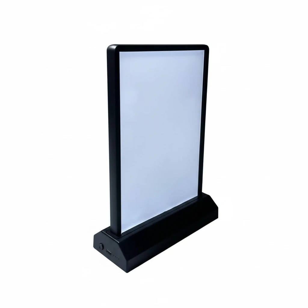 LED T-Type Menu Display Board | A5 — Black