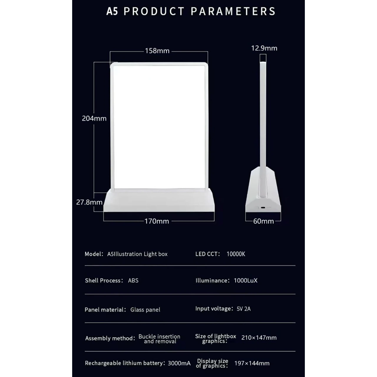 LED T-Type Menu Display Board | A5 — view 2