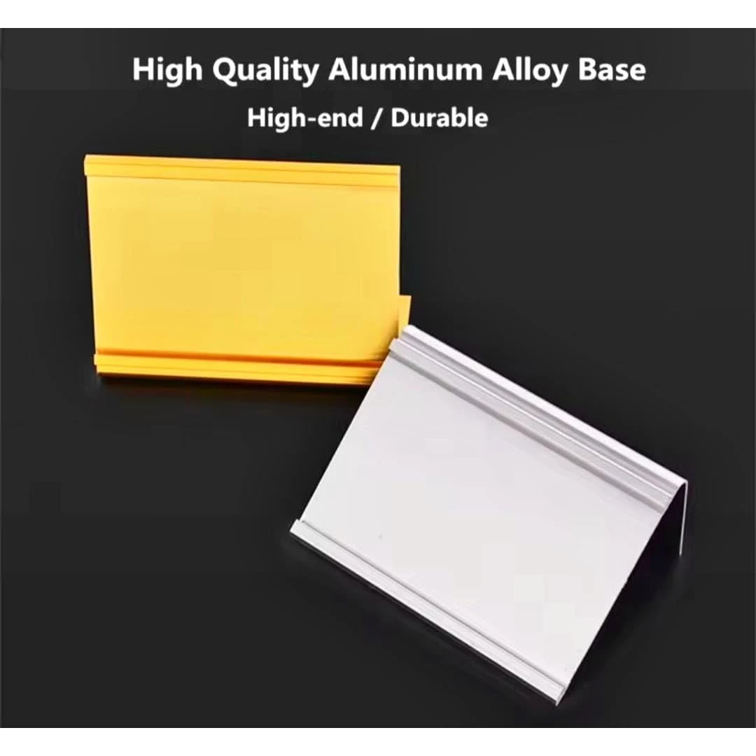 Gold L-Shaped Aluminium Card Holder - (Quantity - 20pcs) — view 3