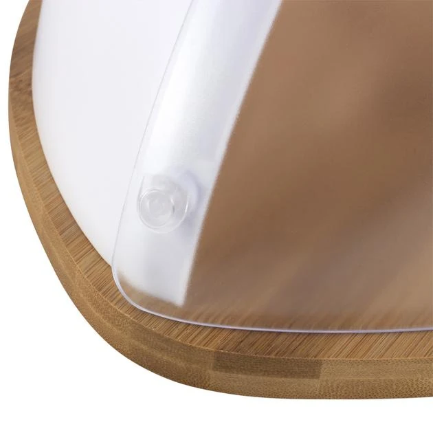 VAMA Wooden Oval Shaped Bread Box with Transparent Front Cover — view 5