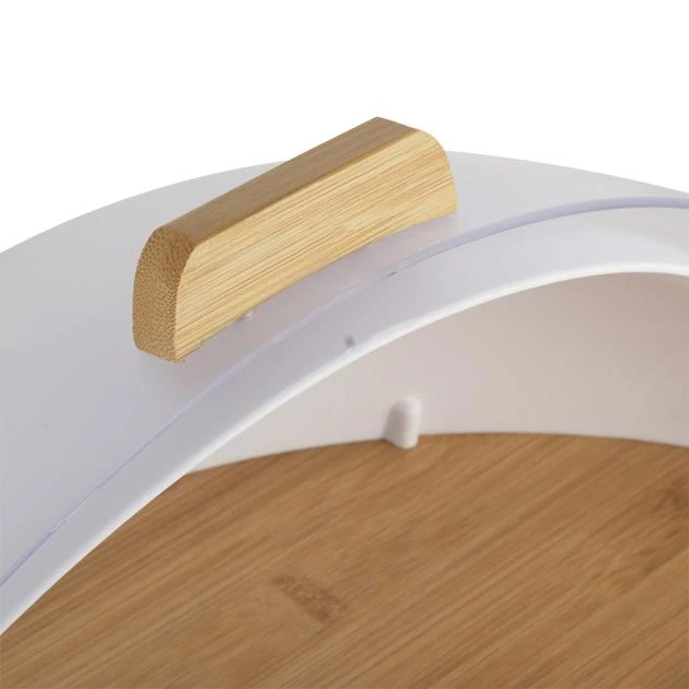 VAMA Wooden Oval Shaped Bread Box with Transparent Front Cover — view 6