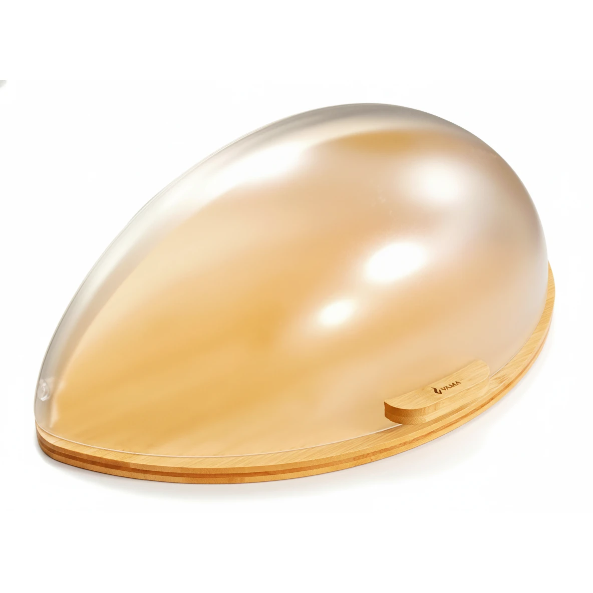 VAMA Wooden Oval Shaped Bread Box with Transparent Front Cover — view 7