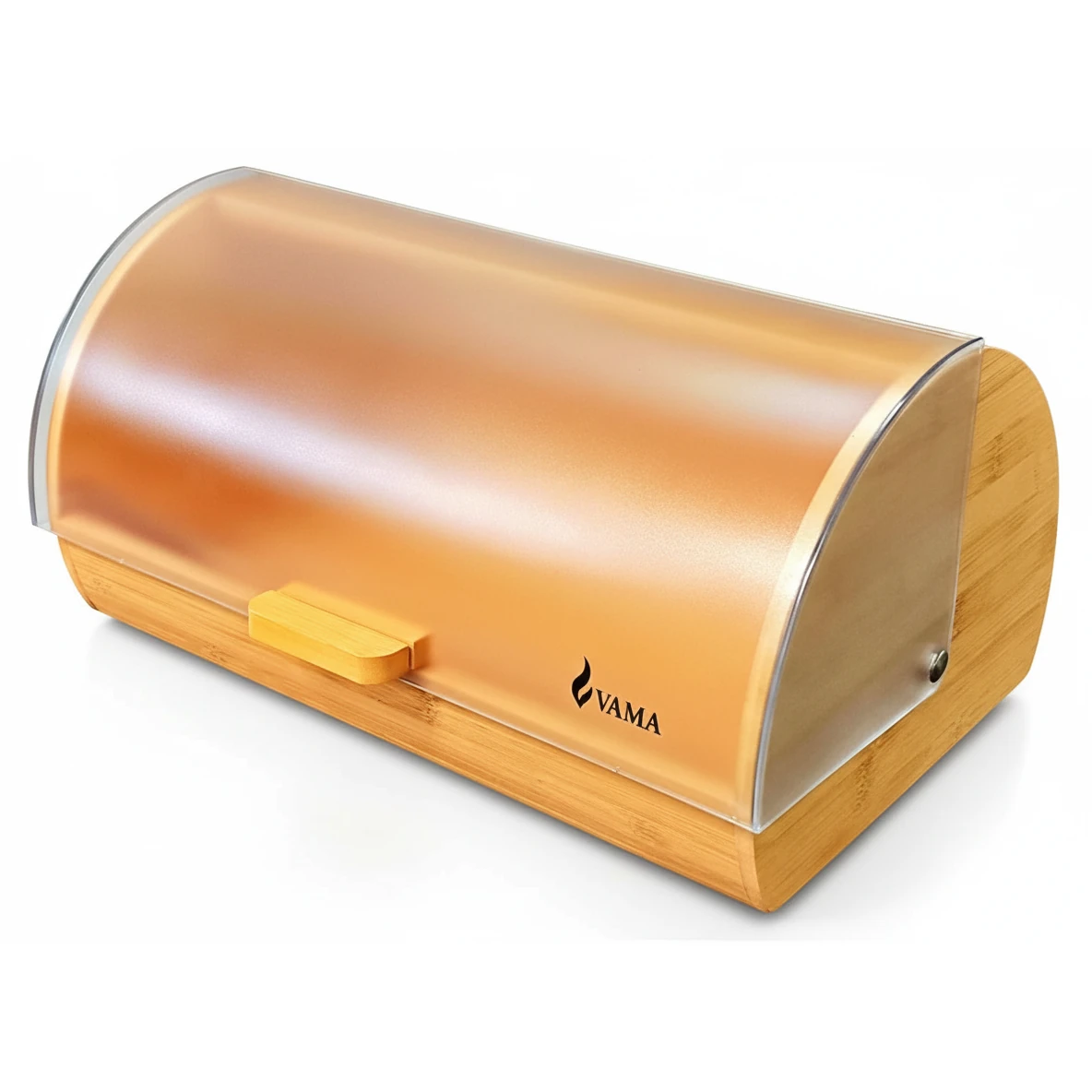 VAMA Wooden Rectangle Bread Box with Transparent Front Cover - New Model — view 5