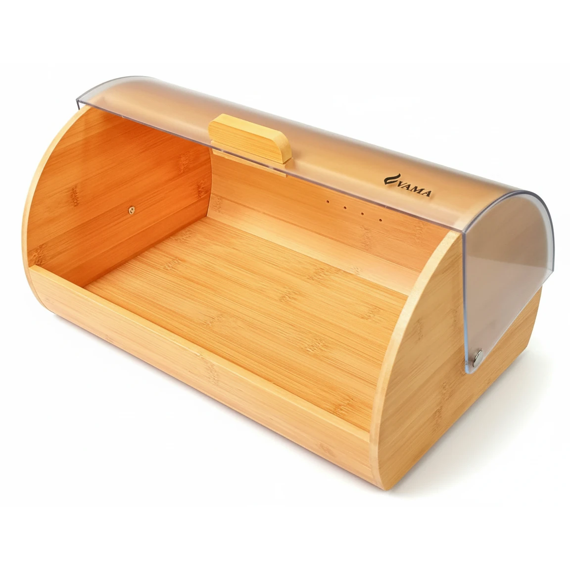 VAMA Wooden Rectangle Bread Box with Transparent Front Cover - New Model — view 7